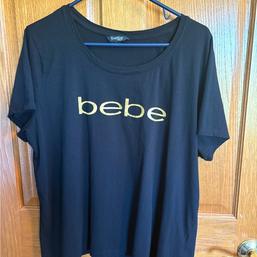 Bebe Sport Classic Black Tee
